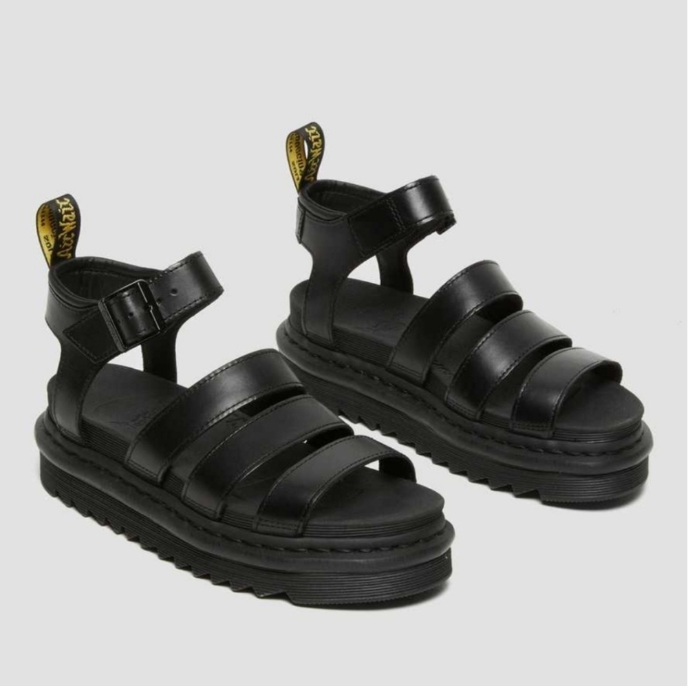 Dr Martens Blaire Fisherman Sandal Black Leather Size 9